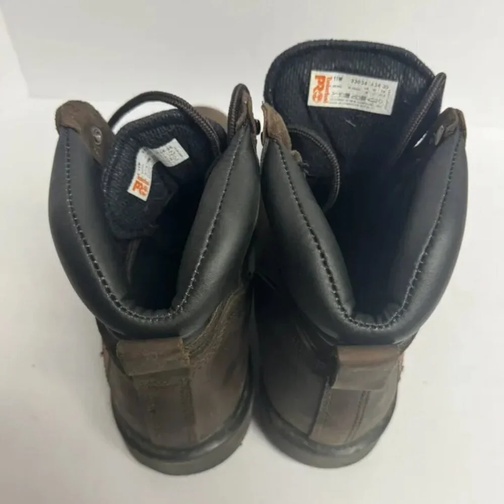 Timberland Pro Mens Pit Boss Steel Toe Work Boot Brown Size 11.5W
